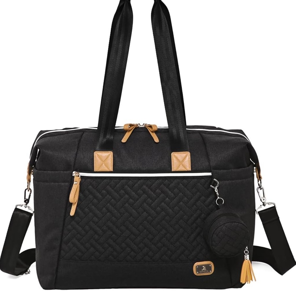Diaper Bag Tote with Changing Pad and Pacifier Case - Dikaslon